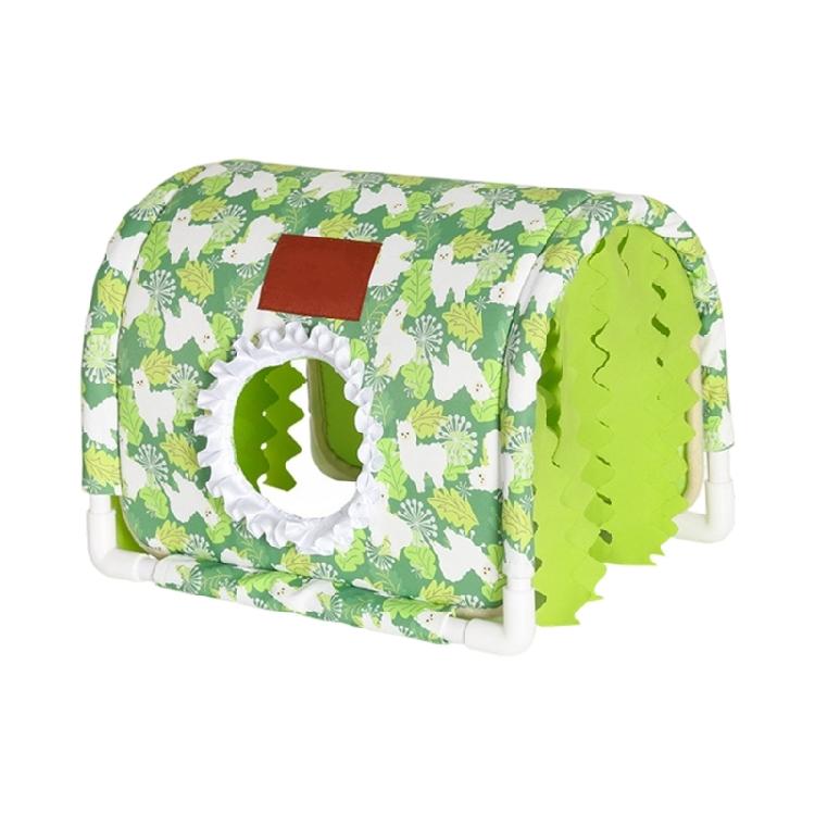 

Dwarf Hamster and Mouse Tent Hideaway Toy TunnelGift Habitat with Curtains Summer for Small Pet Sleep Cage Toy 1