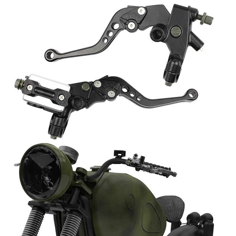 1 Pair 7/8"(22Mm) Universal Motorcycle Brake Master Cylinder Reservoir Levers Master Cylinder Levers Moto Accessories