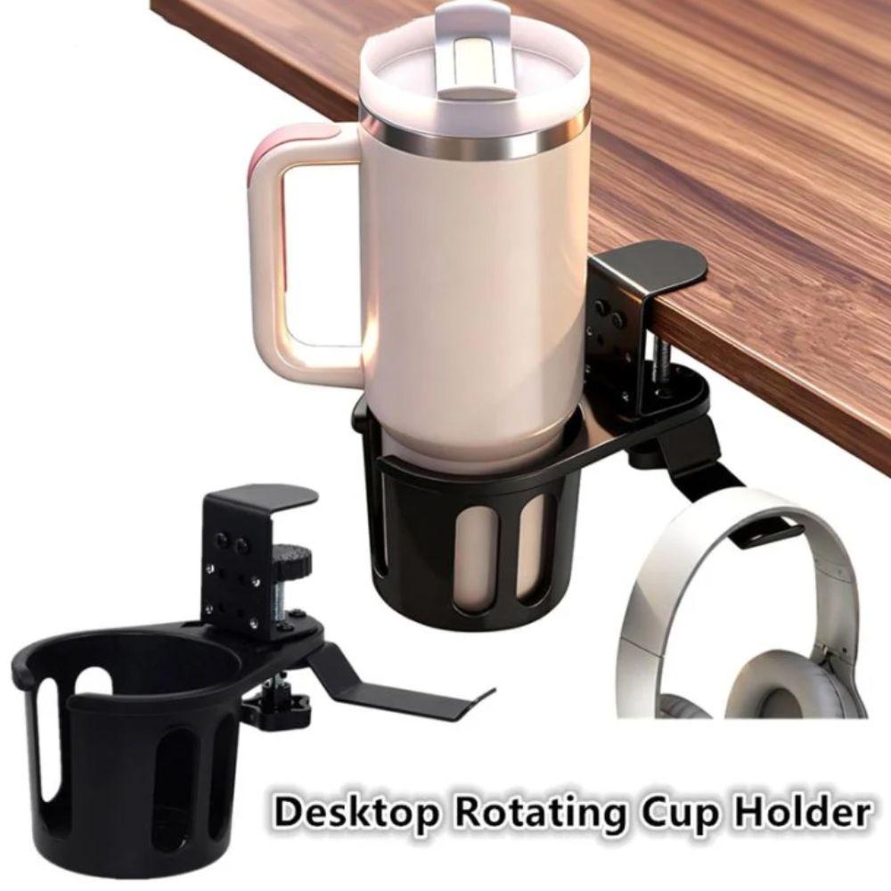 360 Degree Rotating Desk Mug Bracket Non Slip Clip On Cup Holder Table Cup Holder Home Office