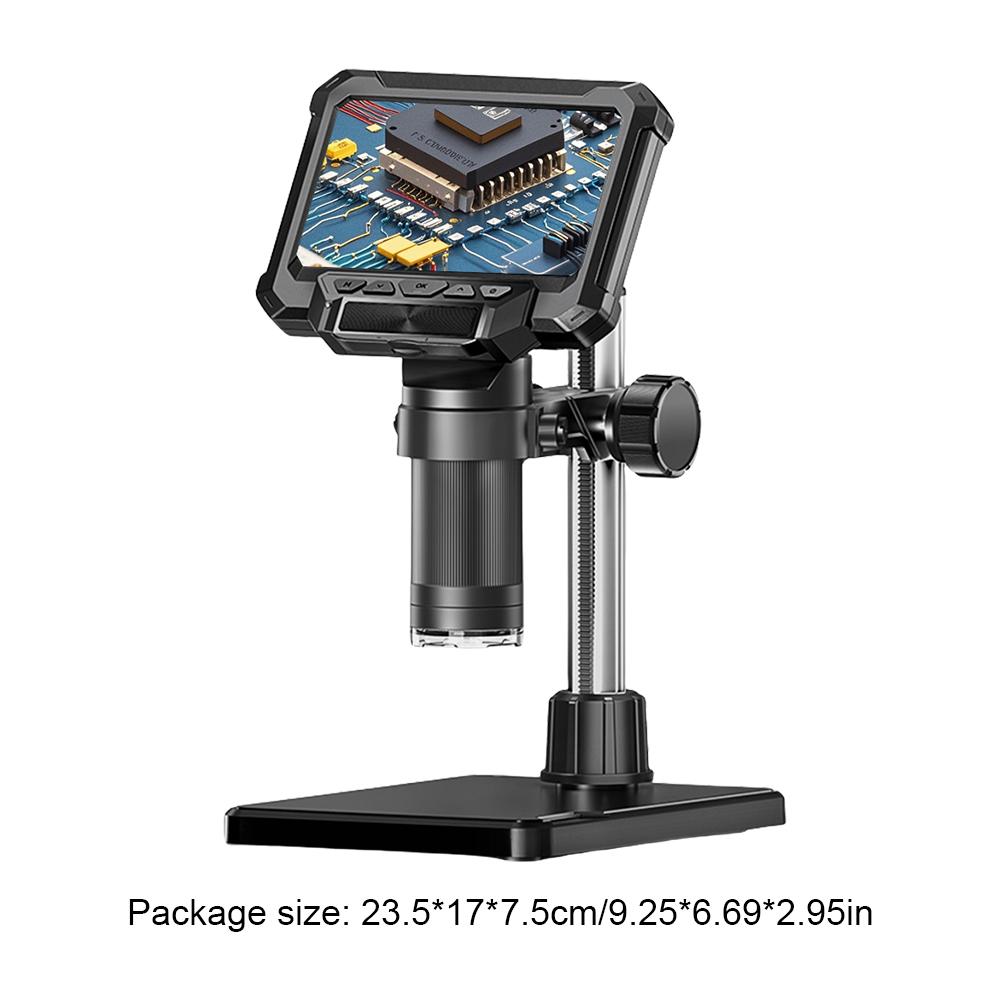 Digital Microscope 4.3 Inch IPS Screen 1000X Coin Microscope With/No Lights 1080P HD View Video Microscope for PCB Coins Plants
