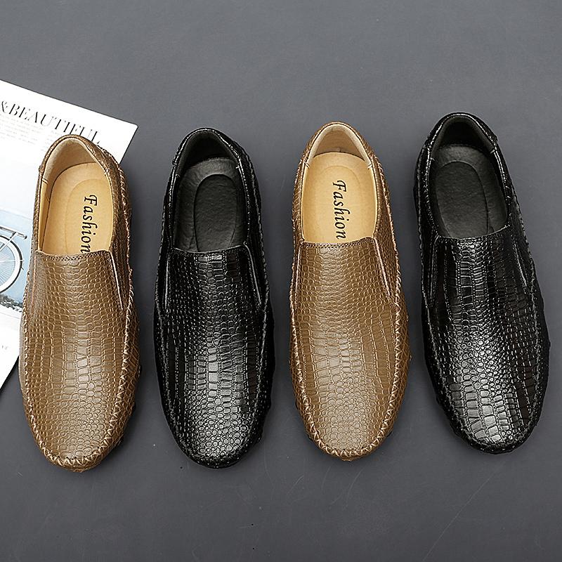 Octopus Soft Sole with Fashionable Design Men Loafer Crocodile Leather Comfortable Shoes Men's Large Size Casual Leather Shoes
