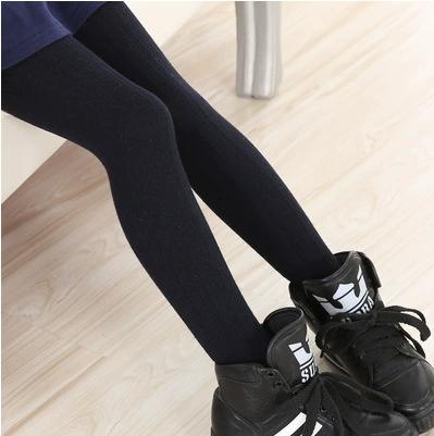 Baby Girls Tights Elastic Waist Elementary School Student Pantyhose Spring Autumn Girls Legging Children's Knitted Pantyhose