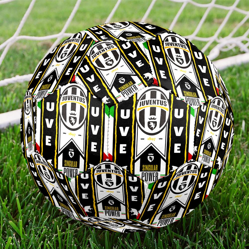 Pallone da Calcio Juventus Football Club Tema Misura 5, Adatto sia per Partite Indoor che Outdoor, un Regalo Adatto a Tutti.