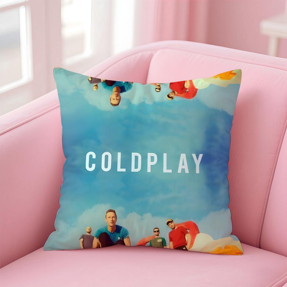 Sustainable Fashion Band CColdplay star Cushion Cover Linen Pillowcase Cover Soft Decor for Sofa Home Room