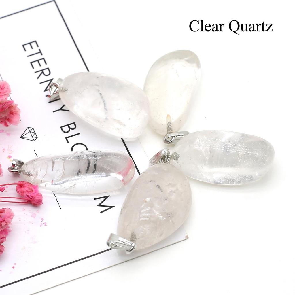 5 st, Böhmisk Reiki Healing Kristallhänge, Unik Energi Natursten Agat Ädelsten Berlocker för DIY Halsband Nyckelringstillbehör Hantverk Gåvor