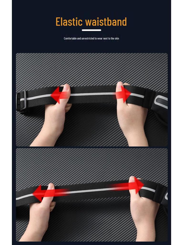 Unisex Waterproof Reflective Running Waist Bag - Large Capacity, Multifunctional, Close-fitting for Outdoor Sports & Cycling.