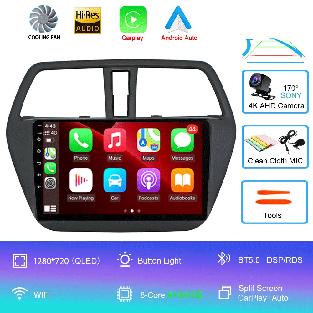 Android 14 Carplay Auto WIFI+4G Car Radio For Suzuki SX4-CROSS 2014-2017 Multimedia Video Player Navigation GPS Stereo Head Unit