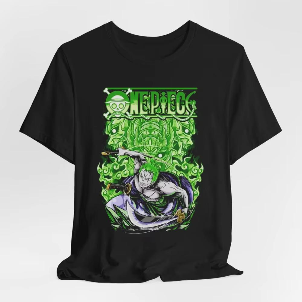 Hot Sale 2026 One Piece Roronoa Zoro Print T-shirt Men Women Harajuku Hip Hop Punk T-shirt Cotton Gothic Round T-shirt