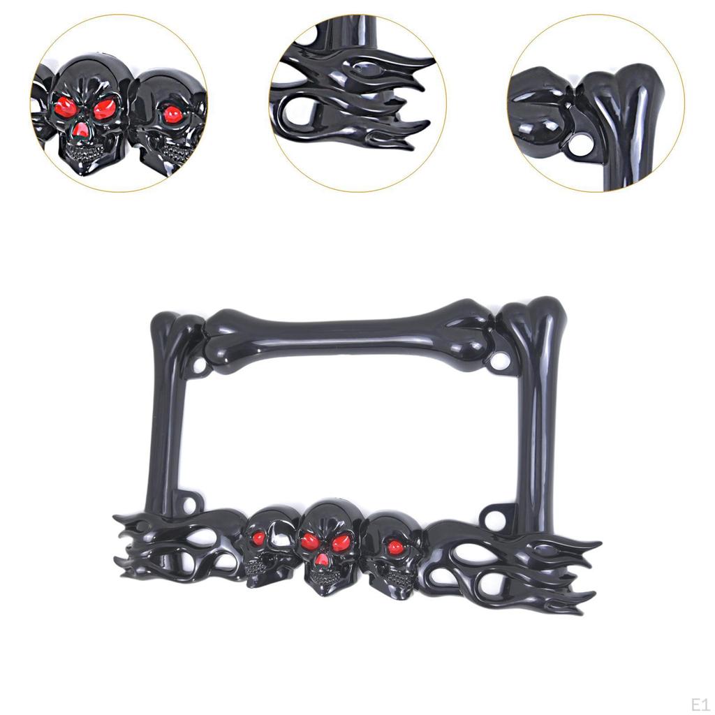 Gothic Decor Motorcycle License Plate Holder Universal Fit Motorbike Spare Parts Simple Assembly