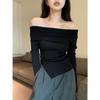 Women's Sexy One-Shoulder Long-Sleeve Slim Fit Top