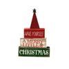 Christmas Wooden Desktop Ornaments Detachable Wooden Desktop Ornaments Scene Dress Props Decorations