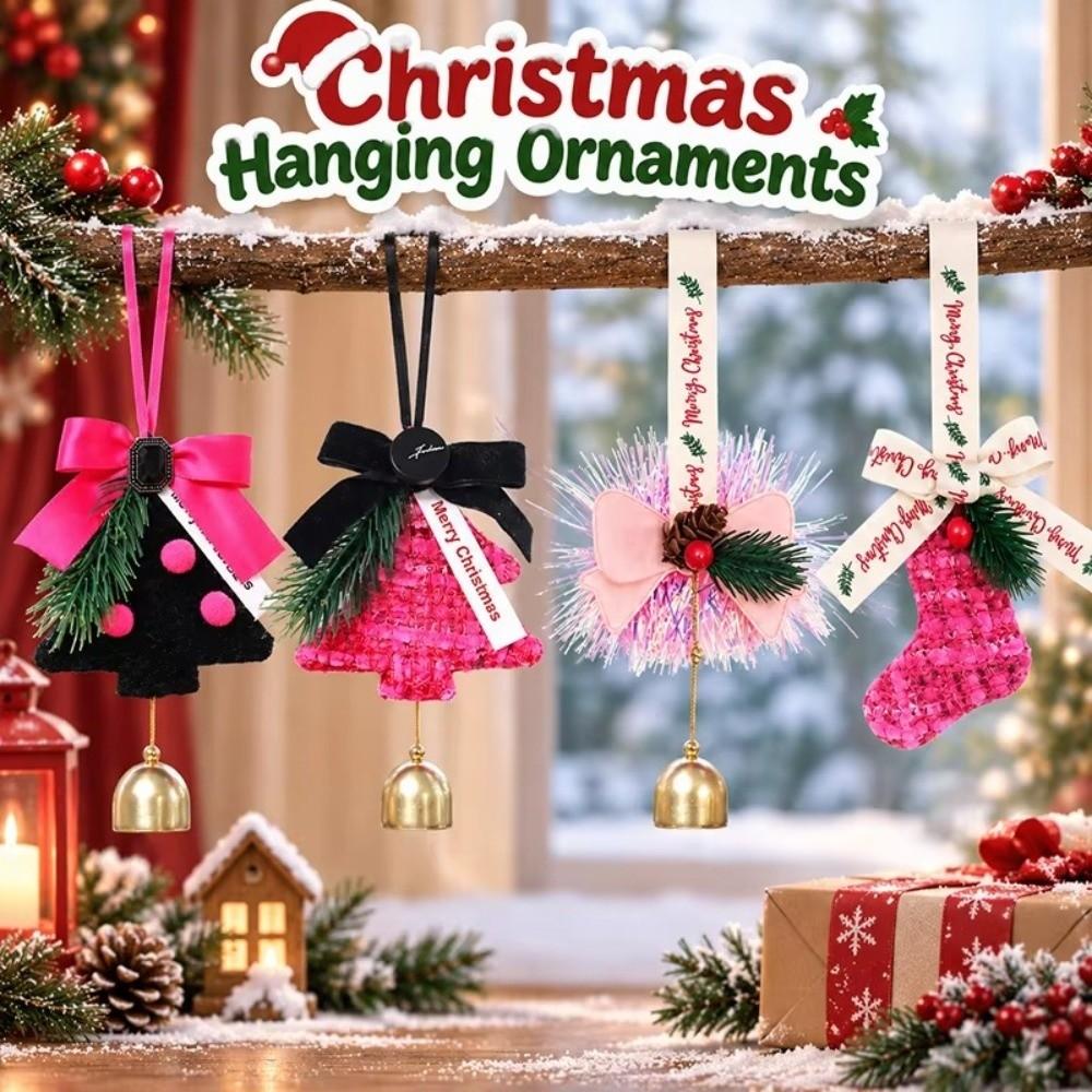 Lucky New Year Hanging Pendants Bell Car Decorative Pendant Christmas Tree Ornaments Small Gift