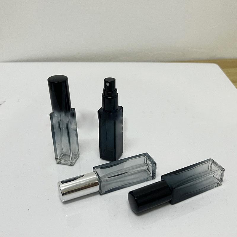 

10 мл градиентный синий квадратный флакон для духов с распылителем 5ml светло-серый