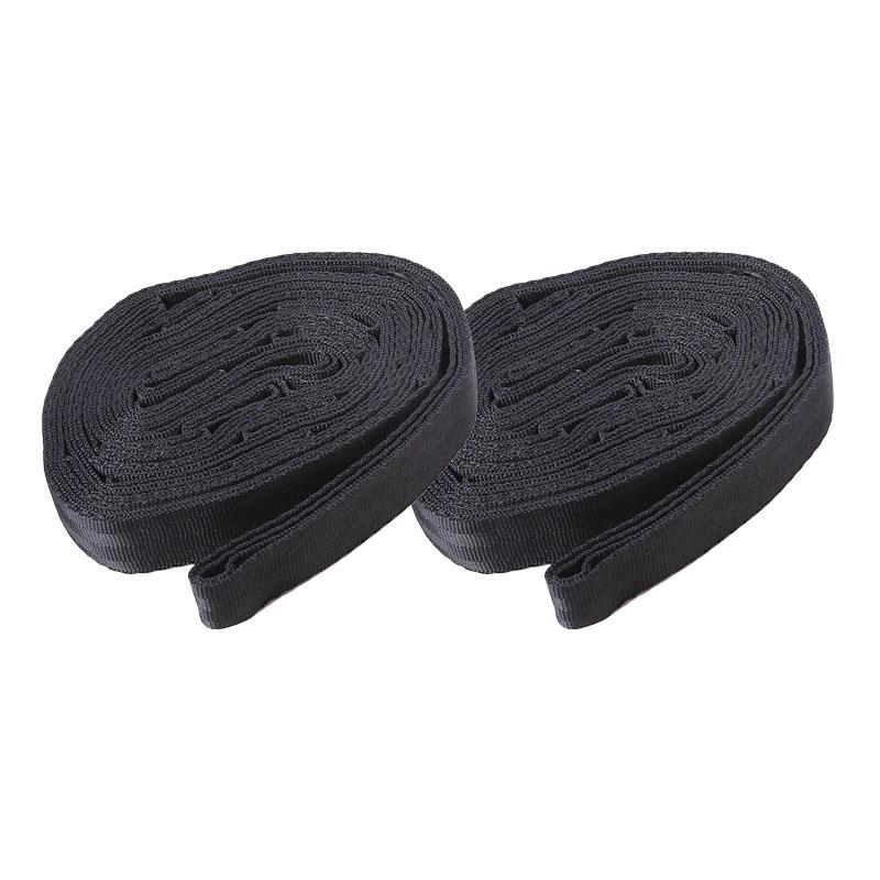 2Pcs Hammock Straps Special Reinforced Polyester Straps 5 Ring High Load-Bearing Barbed Black Outdoor Camping Hammock Straps