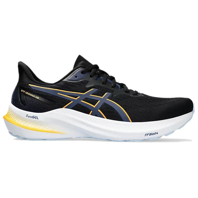Asics GT 2000 12 Black Fellow Yellow Men Sneakers 1011B691-005