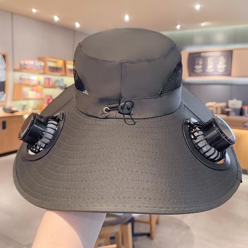 

Strong wind summer big edge sun protection sunshade big brim quick drying bucket hat армія зелений колір