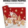 Xmas Placemats Set of 4 Gingerbread Man House Washable Heat Resistant Rectangle Dinner Mats for Party Kitchen Dining Decoration 12x18 Inch