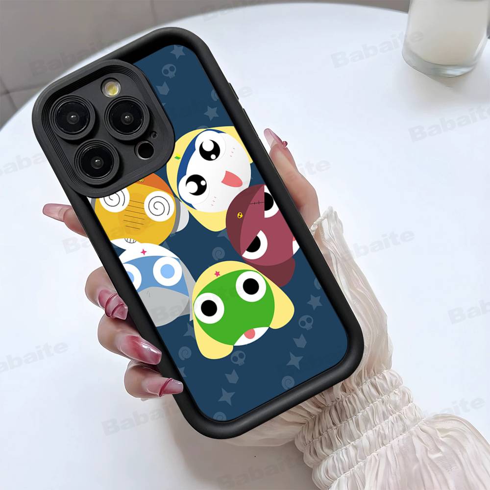 Keroro Frog Cool Gunsou Sergeant For IPhone 17 15 13 12 11 14 Pro Max X XR XS 16 Plus Shockproof Candy Back Cover