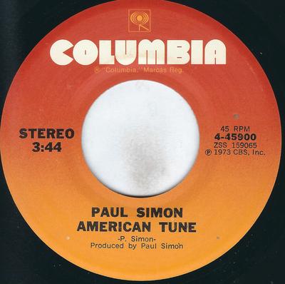 7inch Record PAUL SIMON - American Tune 445900 Columbia 1973 US Rock Used