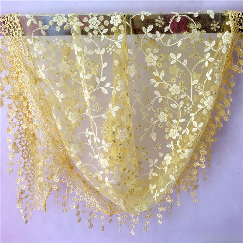 Women Soft Lightweight Lace Shawl Sheer Breathable Veil Scarf for Church Prayer Wedding Evening Party Wear