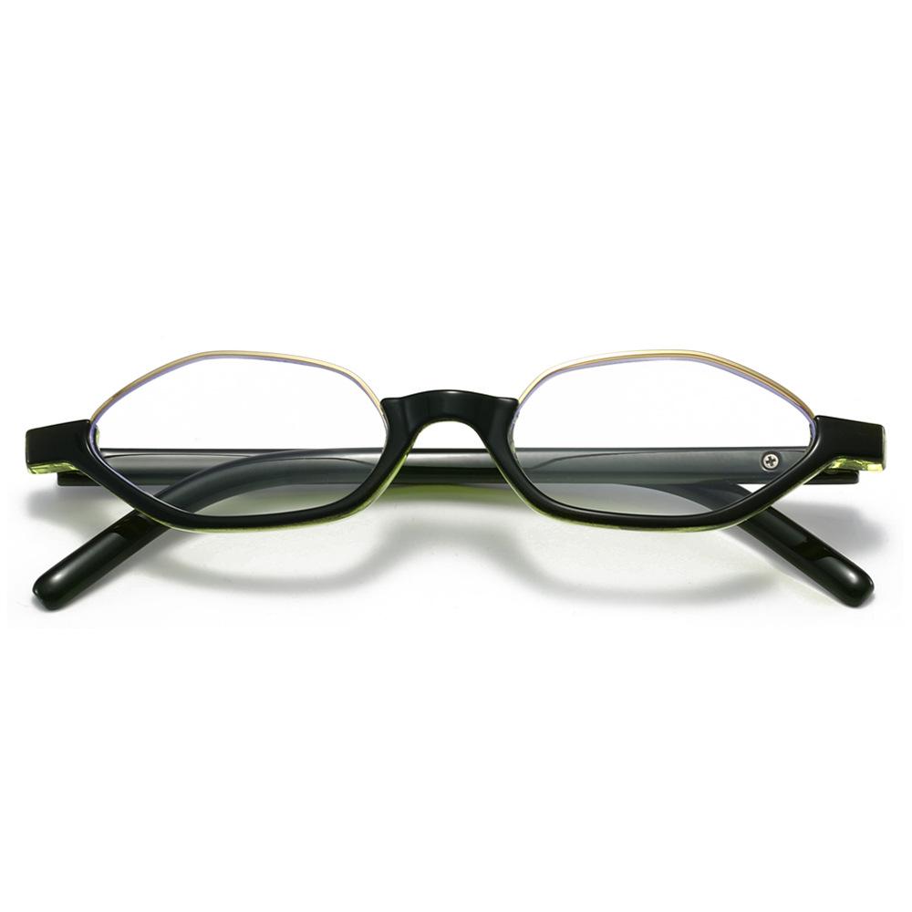 

New Luxury Half Frame Oval Anti Blue Light Glasses Unisex Anti Radiation Computer Phone Design Casual Eyewear as picture