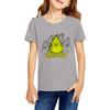 Fashionable Round Neck Short Sleeve Work Clothes Printed Tops For KID Summer Tops