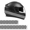 Black and White Checkers Stripe Motorcycle Sticker Waterproof for Refit Motorbike Fuel Tank Helmet Electric Scooter Vinyl Decal