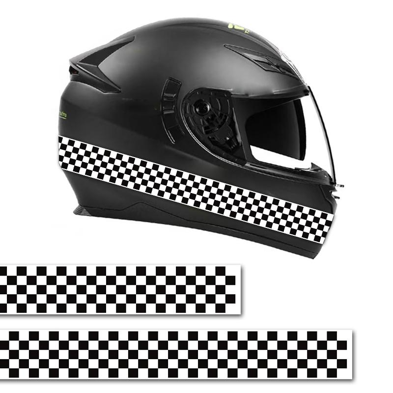 Black and White Checkers Stripe Motorcycle Sticker Waterproof for Refit Motorbike Fuel Tank Helmet Electric Scooter Vinyl Decal