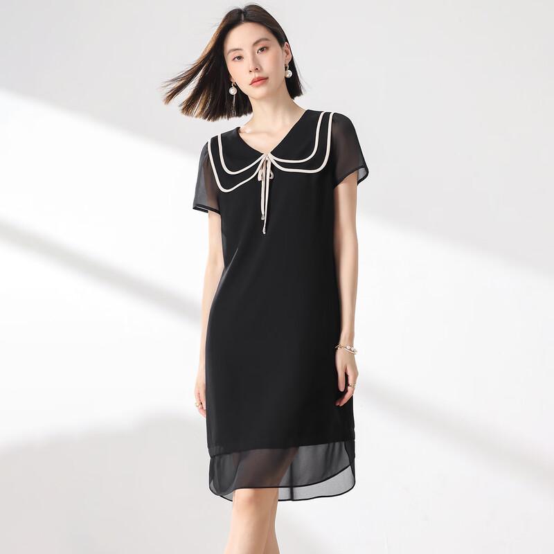 Sanpowa Women s Short Sleeve Color Block Polo Dress XXL