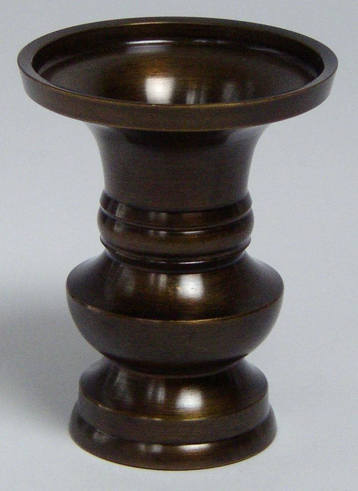 

[Brass] Flower Vase, Upper Round, Colored, Size 3.0 Buddhist Altar Supplies, Memorials, Tendai, Nichiren, Soto, Shingon, Brass, Vase, Buddhist
