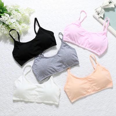 Filles sous-vêtements doux coton soutiens-gorge enfants sport adolescents enfants couleur unie débardeurs