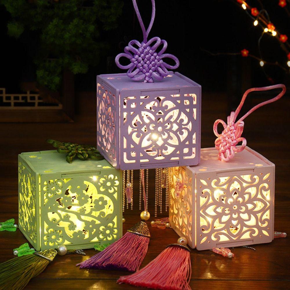 Chinese Style DIY Mid-Autumn Lantern Mid-Autumn Festival Handmade Lanterns Portable   Party Decor