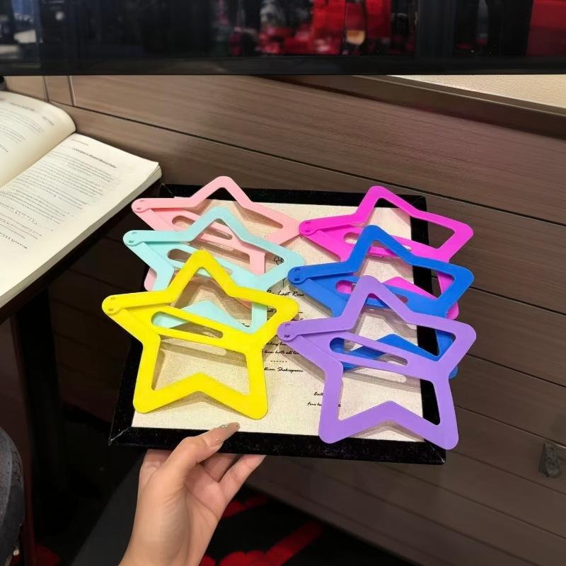 1/6 Piezas Pinzas para el Cabello de Estrella Hueca Extra Grandes Pinzas de Presión de Estrella 15 cm Tocado Creativo Pasadores para el Cabello Accesorio para el Cabello para Niñas