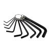 10 Pcs Allen Wrench Hex Key Tool Set Steel Construction with Black Finish
