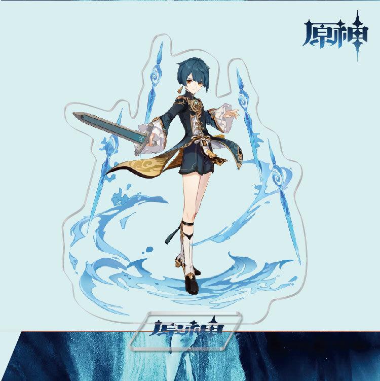 Game Anime Model Open World Impact Acrylic Cosplay Character Stand Painted Desk Decor Ornament Gift 15cm