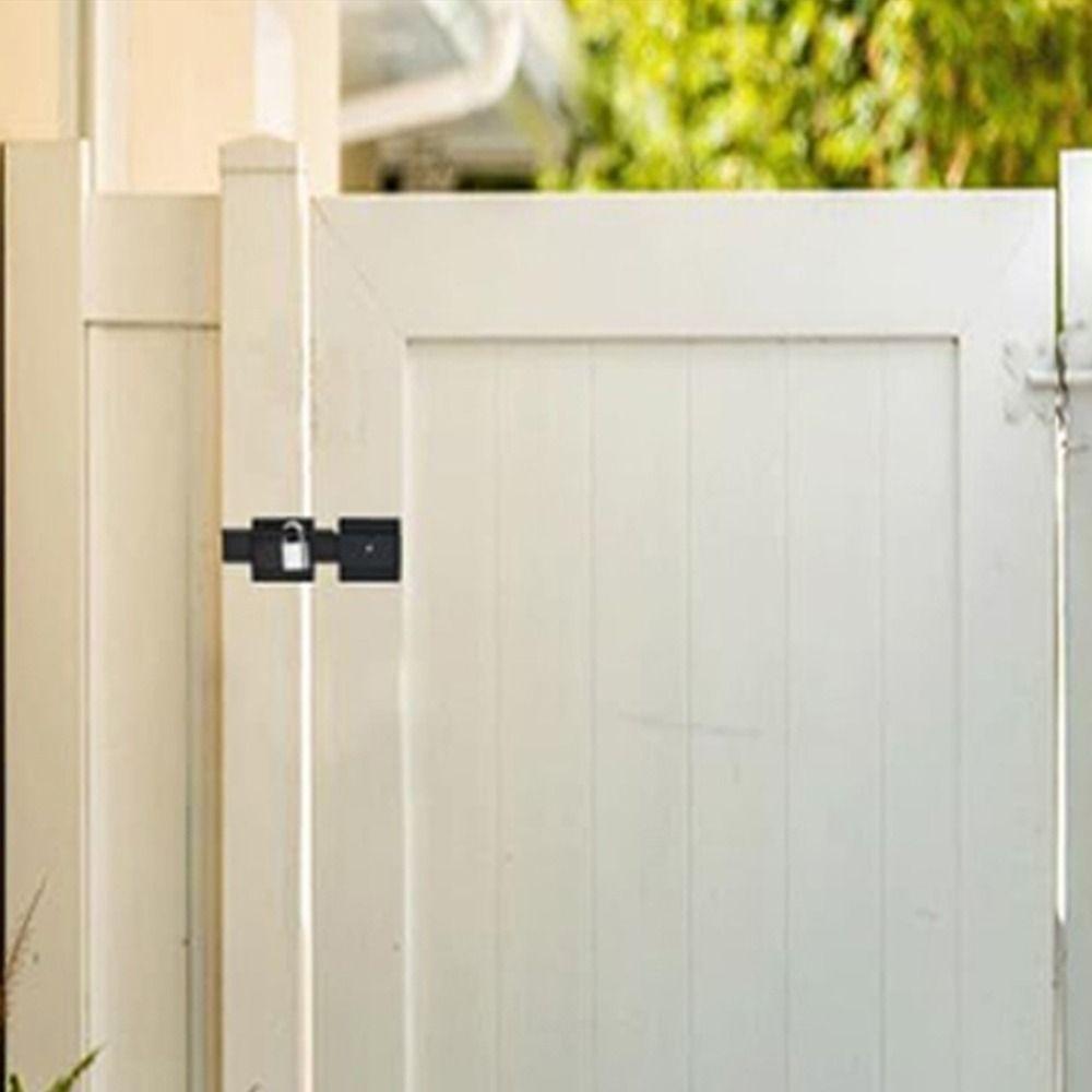 5.5 Inches Barn Door Lock Black Safety Gate Lock Rustic Flip Gate Latch  Fence