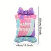 1pc Standing Colorful Cake Gift Box Shaped Balloon Birthday Party Atmosphere Decoration Gathering Event Gift Prop