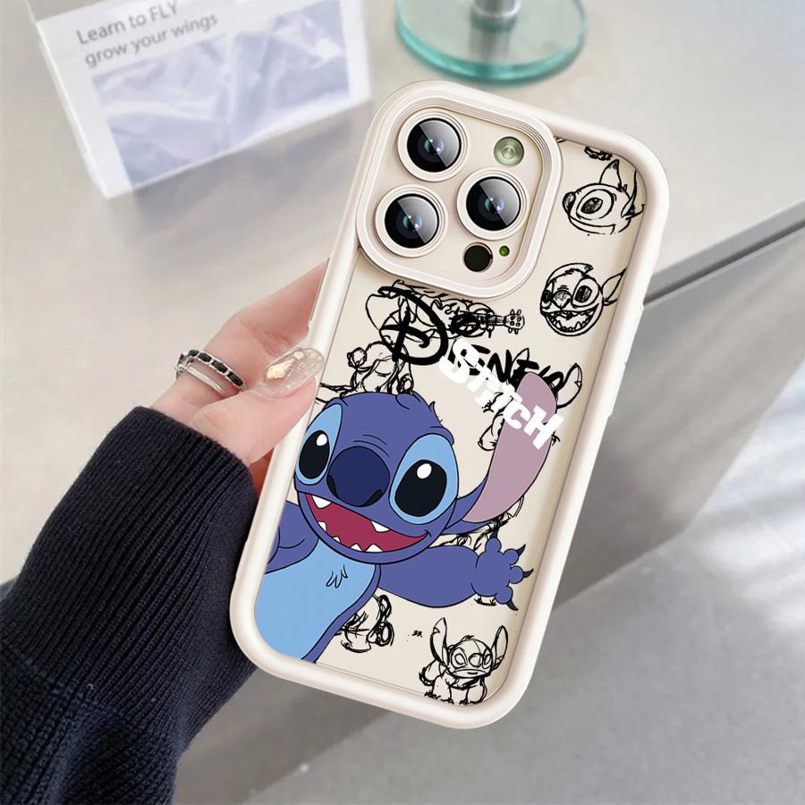 Cartoon Stitch Cool Phone Case for Apple iPhone 15 16 Pro Max 13 14 Plus 12 11 Pro Plus Matte