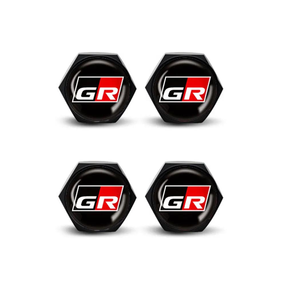 4pcs/set For Toyota GR Car Flag Metal Screws License Plate Bolts Auto Accessories For Toyota GR Gazoo Racing British Flag