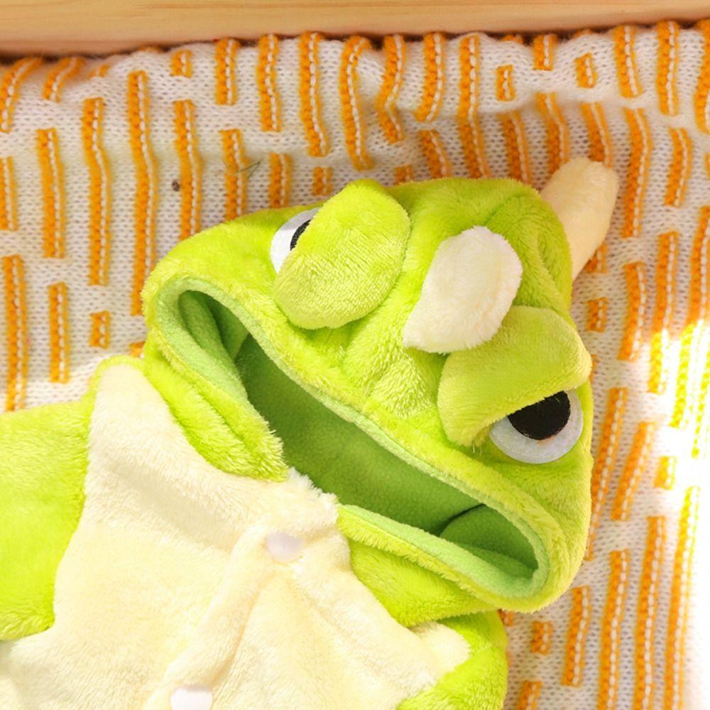 Funny Flannel Dog Warm Jumpsuits Soft Dinosaur Shape Pet Dog Hoodie Comfortable Cute Puppy Pajamas for Cats and Dogs