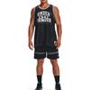 Under Armour Striped Trim Woven Basketball Shorts Men shorts Black 1377309-001