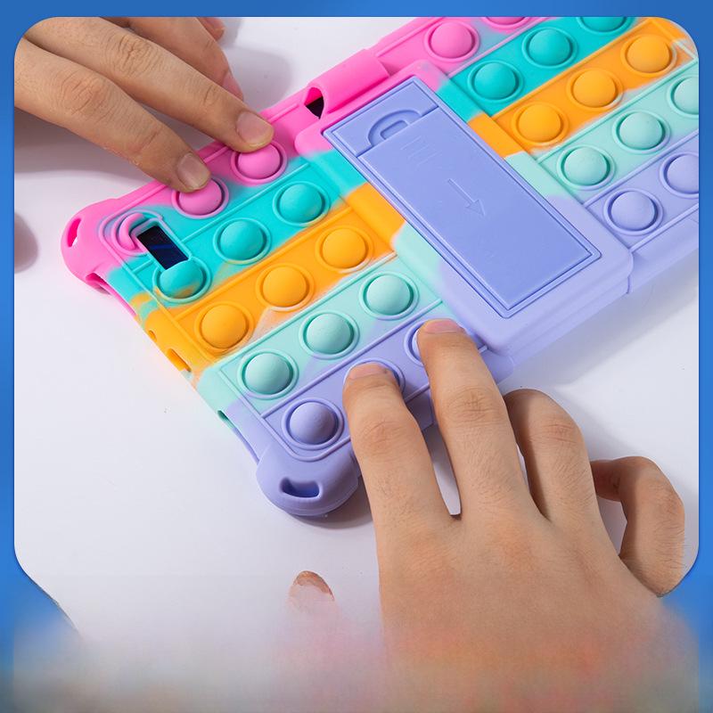 8-Inch Universal Shockproof Silicone and Leather Tablet Protective Case