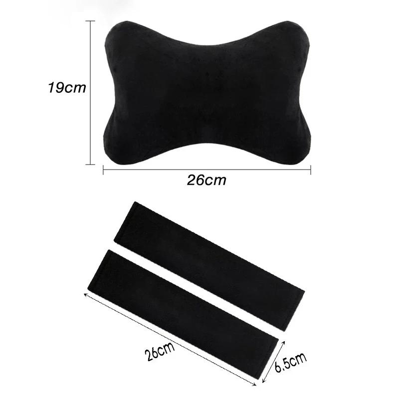 Car Sticker Tesla 2/4PCS Car Seat Belt Protect Shoulder Pads Cervical Spine Headrest Neck Pillows For Tesla Model 3 Model S Y Ro