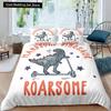 Cartoon Dinosaur King Queen Duvet Cover Jurassic World Animal Bedding Set Universe Galaxy Quilt Cover Polyester Comforter Cover