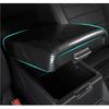 For Chevrolet Trax 2024 Carbon Fiber Central Armrest Storage Box Cover Trim