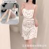 Crispy new Internet celebrity explosion sexy women's pajamas advanced feeling ice silk summer pure desire wind small floral suspender nightdress