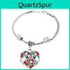 Exquisite Family Members Inlaid Colorful Rhinestone Love Heart Bracelet Gift For Loved Ones