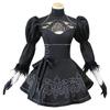 2B Neil cosplay costume, Neil Mechanical Era anime party full set role-playing performance dress set, black dress full set fancy party Halloween