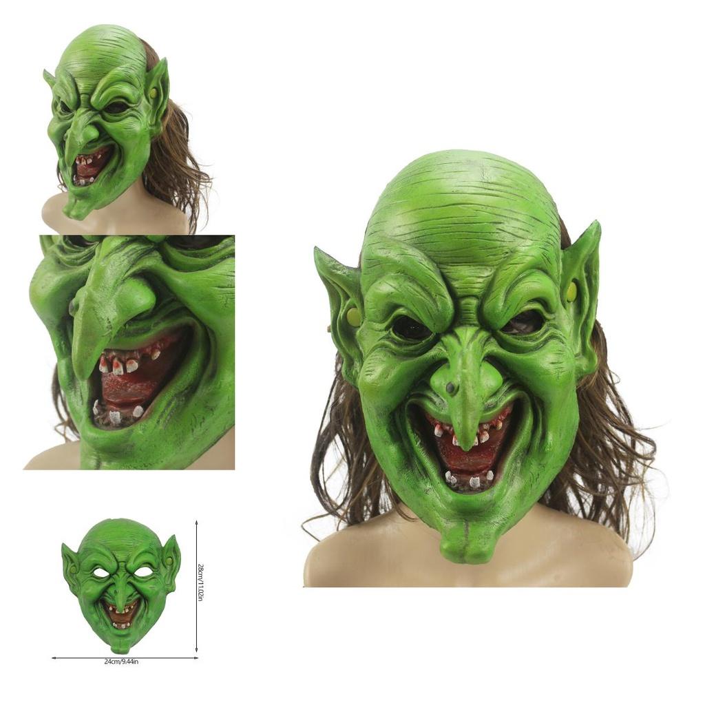 Scary Witch Character Mask For Dress-up Halloween Christmas And Easter Costume Prop 9.44*11.02in