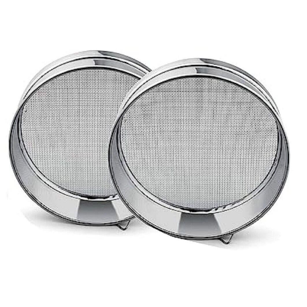 

Silver Stainless Steel Food Strainer Flour Seive for Kitchen Pack of 2 D593 MR480